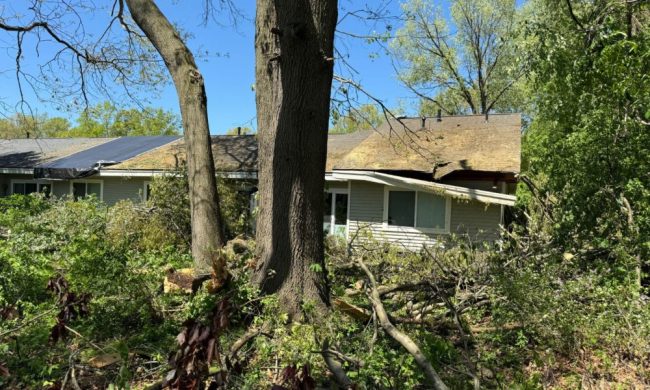 Portage Apartment Complex Storm Damage Before